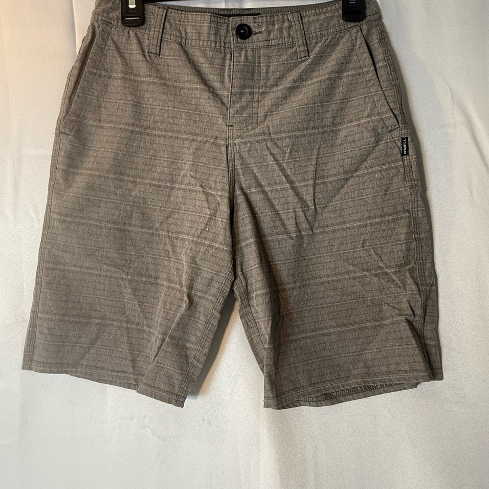 Hybrid & Company Gray Flat Front Shorts for Casual Wear